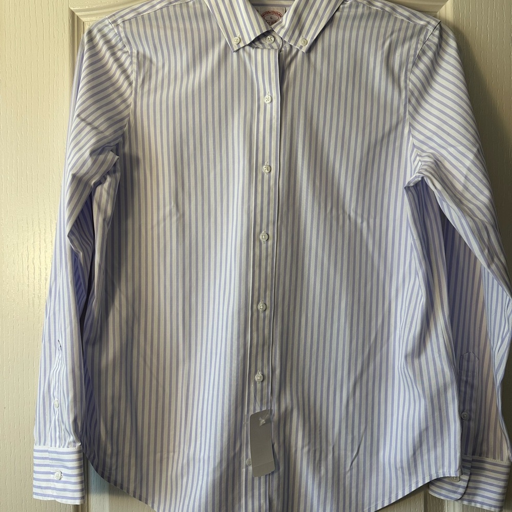 Brooks Brothers Blue and White Button Down Shirt